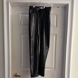 Abercrombie & Fitch Faux Leather 90’s Sleek Straight Ultra High Rise